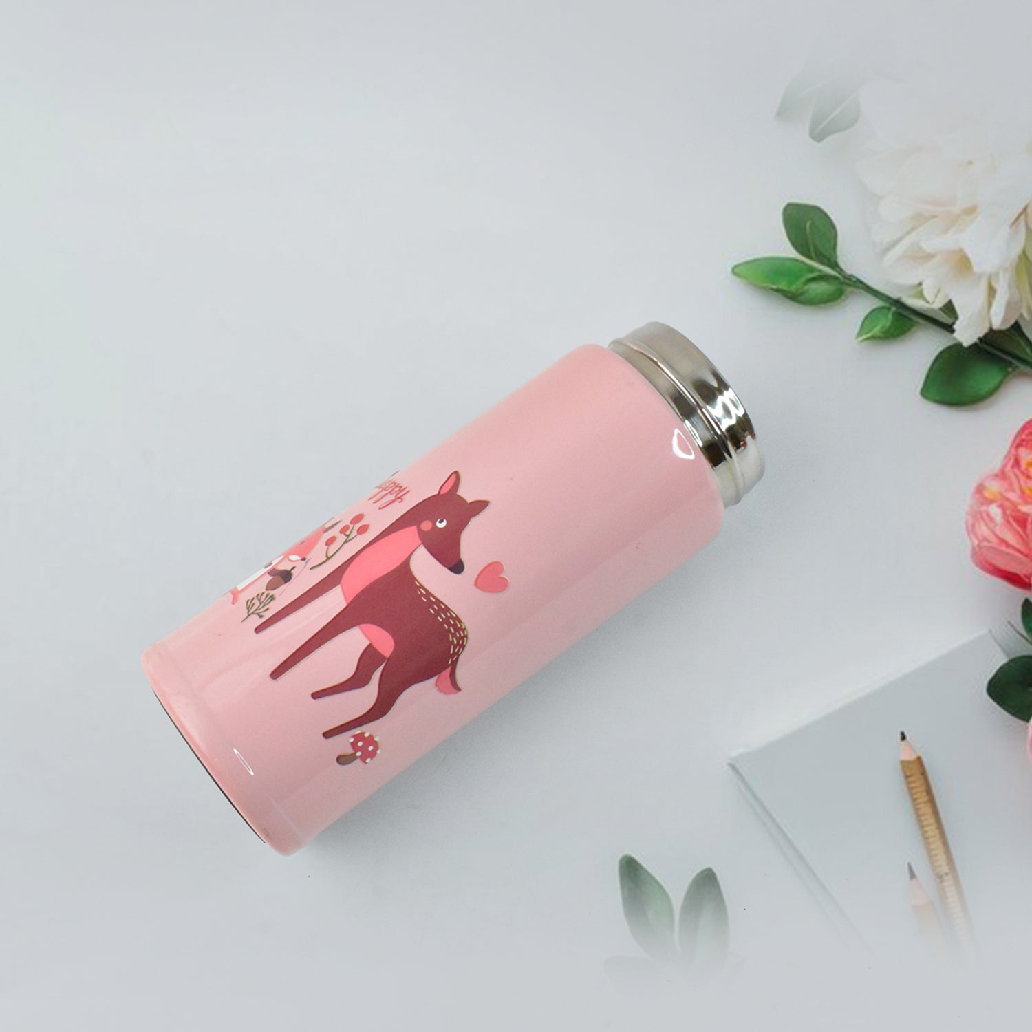Double Walled Vacuum Insulated Water Bottle | (450 ml Approx / Mix Design / 1 Pc) Double Walled Vacuum Insulated Water Bottle | (450 ml Approx / Mix Design / 1 Pc)